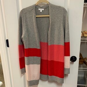 Charter Club Multicolor Open Front Cardigan